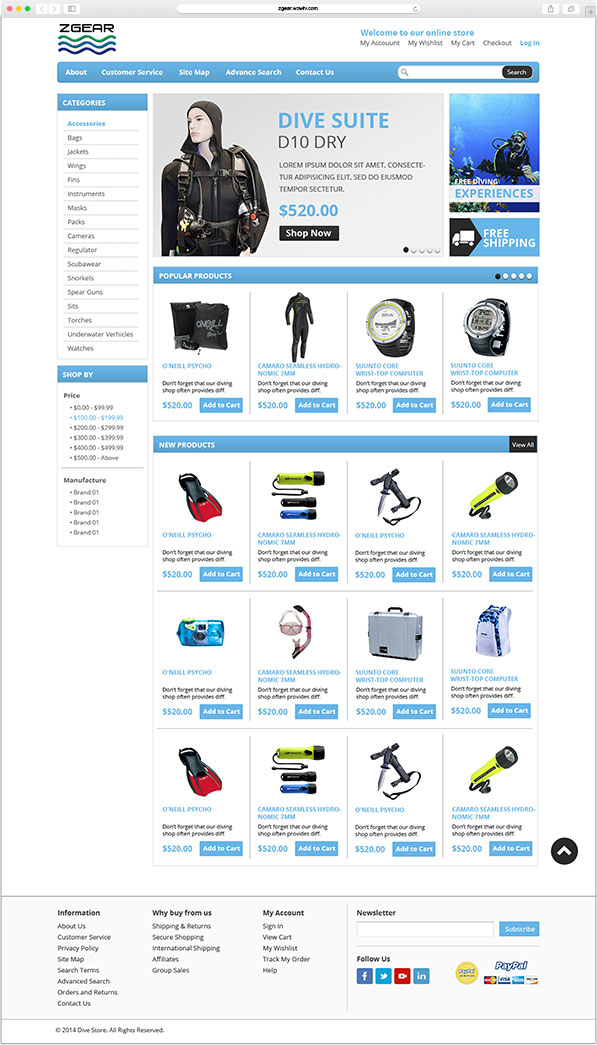 ZGear Dive store